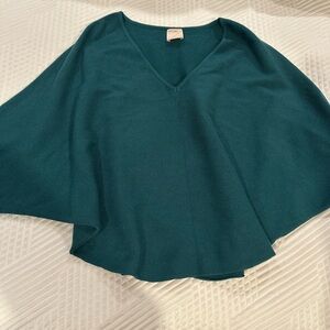 Kerisma Deep Teal V-Neck Poncho